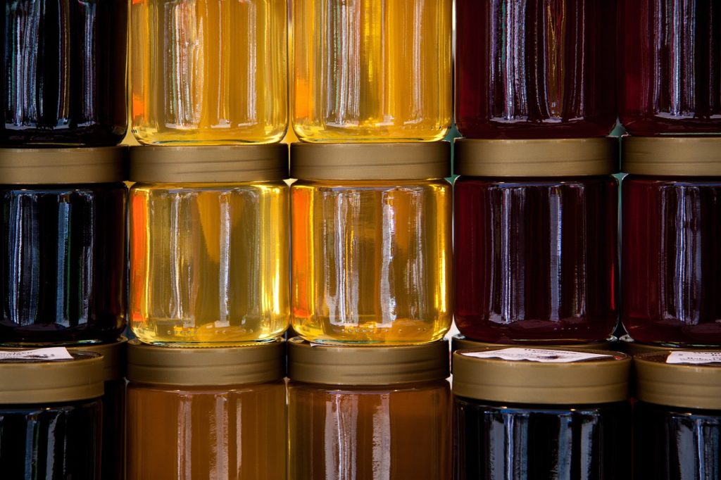 Pots de miel couleurs
